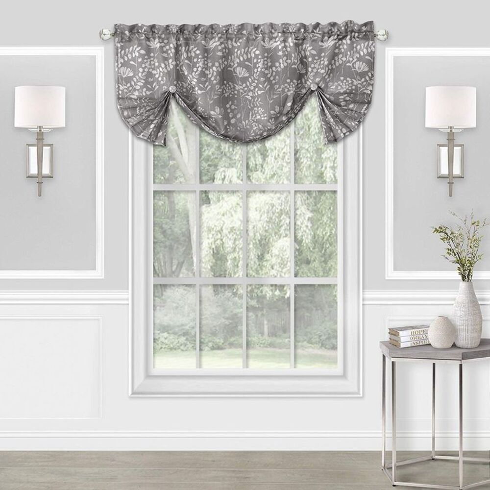 PowerSellerUSA Modern Floral Design Valance, 52 x 17 inches Valance Curtains